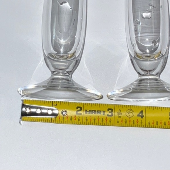 Avon Over 24% Lead Crystal Etched Bud Vase Set of Two Made in France Vintage - Picture 6 of 11